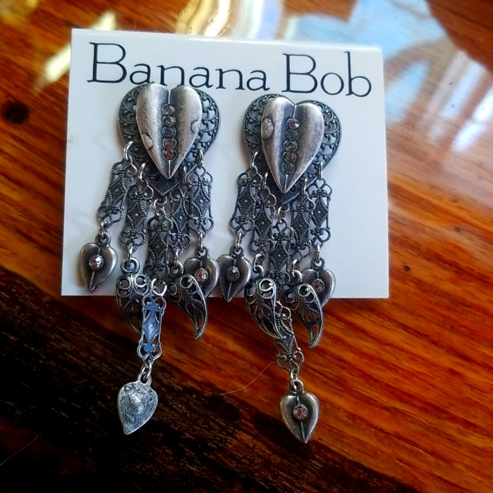 Vintage banana bob earrings